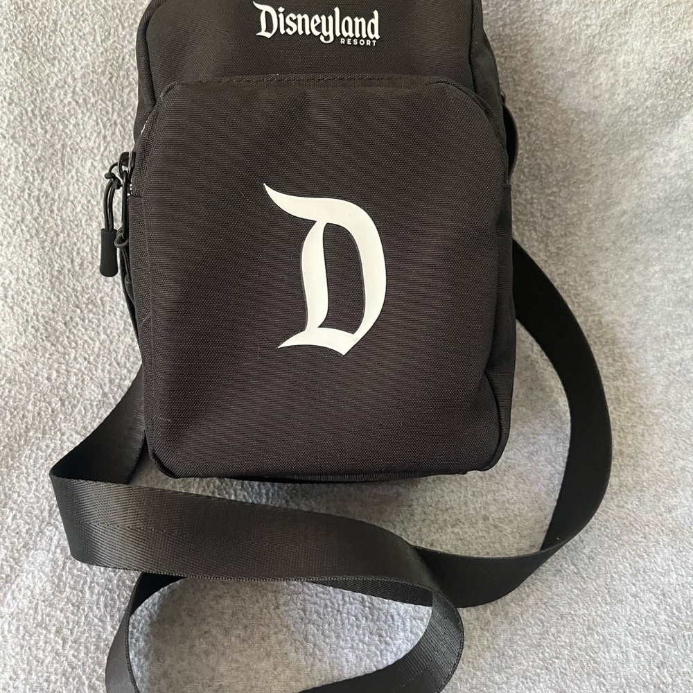 Disneyland Resort Black Crossbody Bag with Disney Ear Holder